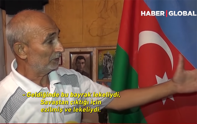28 il öncə düşməndən xilas edilən bu bayraq Şuşanı gözləyir - Video