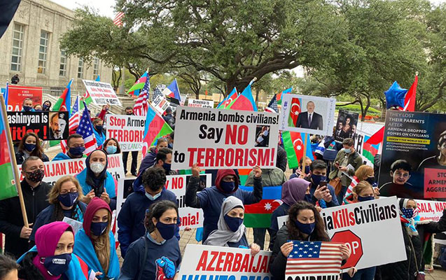 ABŞ-ın daha bir şəhərində erməni terroruna etiraz - FOTOLAR