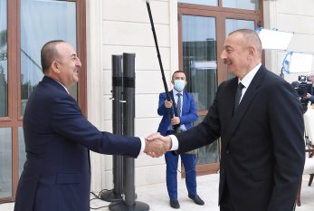 Prezident İlham Əliyev Mövlud Çavuşoğlunu qəbul edib 