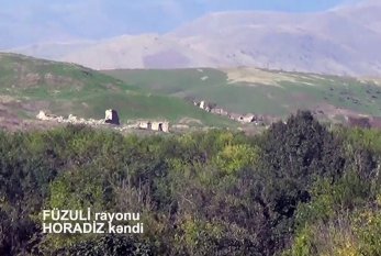 Füzulinin işğaldan azad edilən Horadiz kəndinin yeni videogörüntüsü 