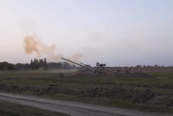 Gecə və gündüz artilleriya atışları - VİDEO