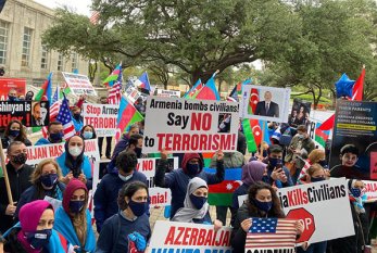 ABŞ-ın daha bir şəhərində erməni terroruna etiraz - FOTOLAR