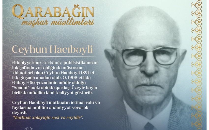 "Qarabağın məşhur müəllimləri" – Ceyhun Hacıbəyli