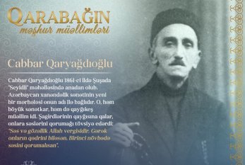 "Qarabağın məşhur müəllimləri" – Cabbar Qaryağdıoğlu