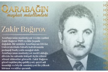 "Qarabağın məşhur müəllimləri" – Zakir Bağırov