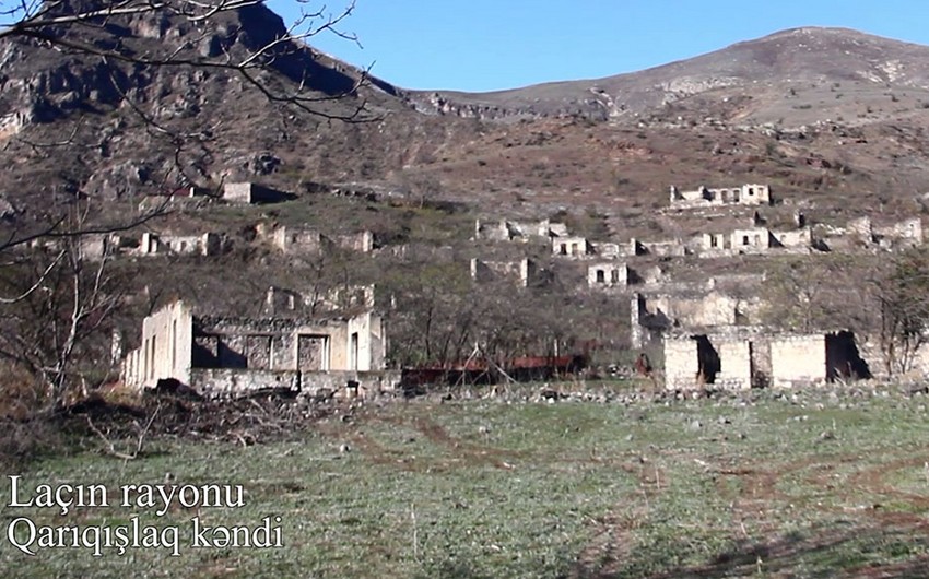 Laçının Qarıqışlaq kəndinin görüntüləri - VİDEO