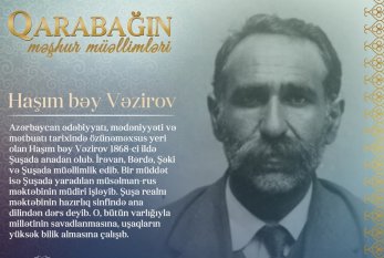 "Qarabağın məşhur müəllimləri" - Haşım bəy Vəzirov