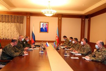 Zakir Həsənov Rusiya sülhməramlı qüvvələrinin komandanı ilə görüşüb 