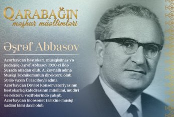 "Qarabağın məşhur müəllimləri" - Əşrəf Abbasov