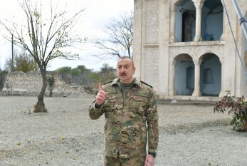 Prezident Ağdamdakı məscidin ermənilər tərəfindən dağıdılmamasının səbəbini açıqladı 