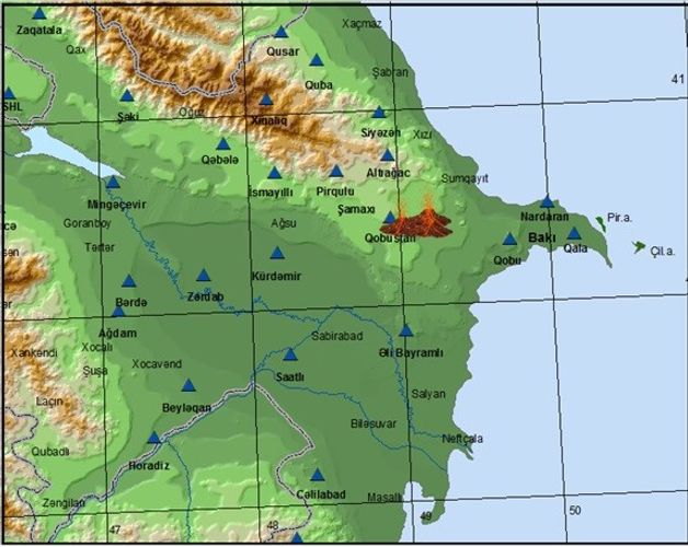 Qobustanda Şıxzəhirli vulkanı püskürdü 