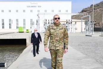 Prezident və xanımı Güləbird SES-in açılışında - FOTO
