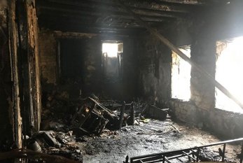 Tovuzda ev yandı- XƏSARƏT ALAN VAR
