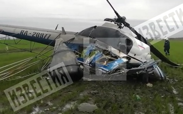 Rusiyada helikopterin sərt enişindən pilot öldü - Video