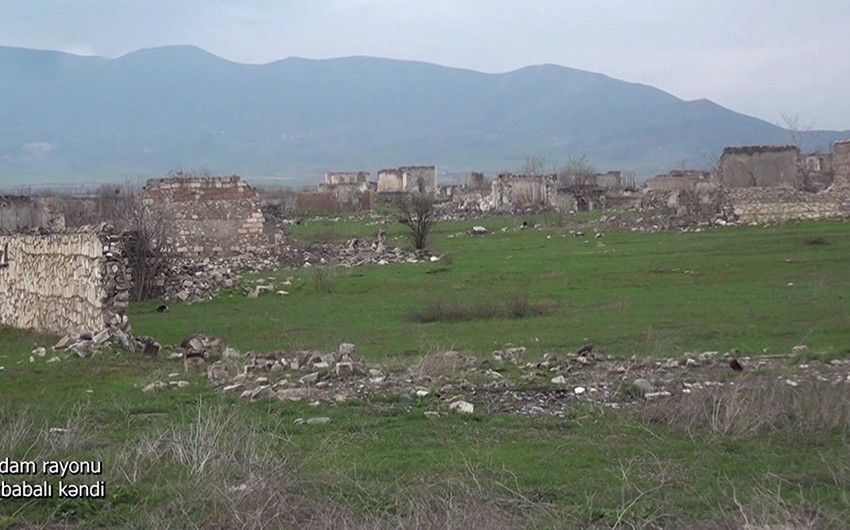 Ağdam rayonunun Şıxbabalı kəndindən videogörüntülər 