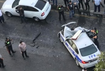 Abşeronda 3 maşın toqquşdu, polis əməkdaşı XƏSARƏT ALDI