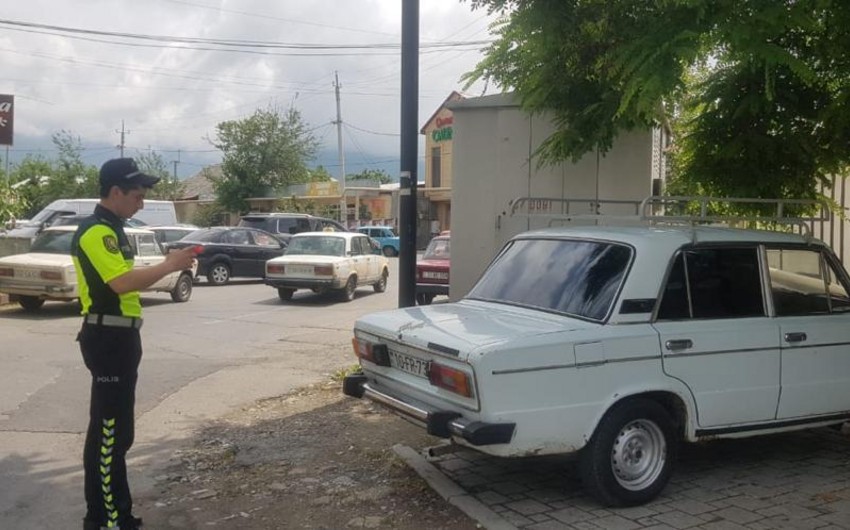 İsmayıllıda parklanma qaydalarını pozan sürücülər cərimələndi 