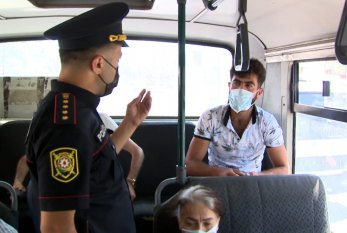 DİN taksi və avtobuslarda maska taxmayanlarla bağlı tədbirlər gördü - Video