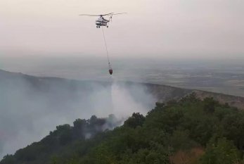 Cəbrayılda yanğın: helikopter cəlb edildi - VİDEO