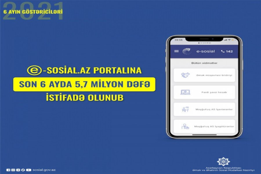 Bu il e-sosial.az portalında qeydiyyatdan keçənlərin sayı açıqlandı 