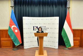 Sahibə Qafarova Macarıstan Diplomatik Akademiyasında çıxış edib 