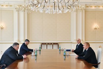 İlham Əliyev Rusiyanın Baş nazirinin müavinini qəbul etdi 