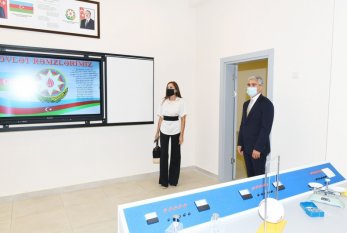 Mehriban Əliyeva yenidən qurulan təhsil və təlim müəssisələrinin açılışında 