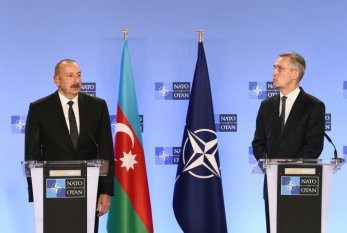 Prezident İlham Əliyev ilə NATO-nun Baş katibi Yens Stoltenberqin birgə mətbuat konfransı olub 