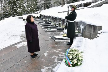 Vilnüsdə 13 yanvar qurbanlarının xatirəsi yad edildi - FOTO