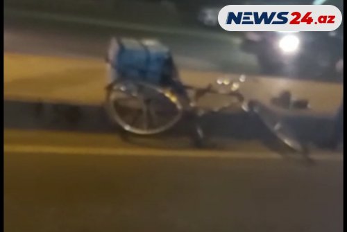 Bakıda avtomobil Volt-un velosipedçisini vurub ölümcül etdi - VİDEO