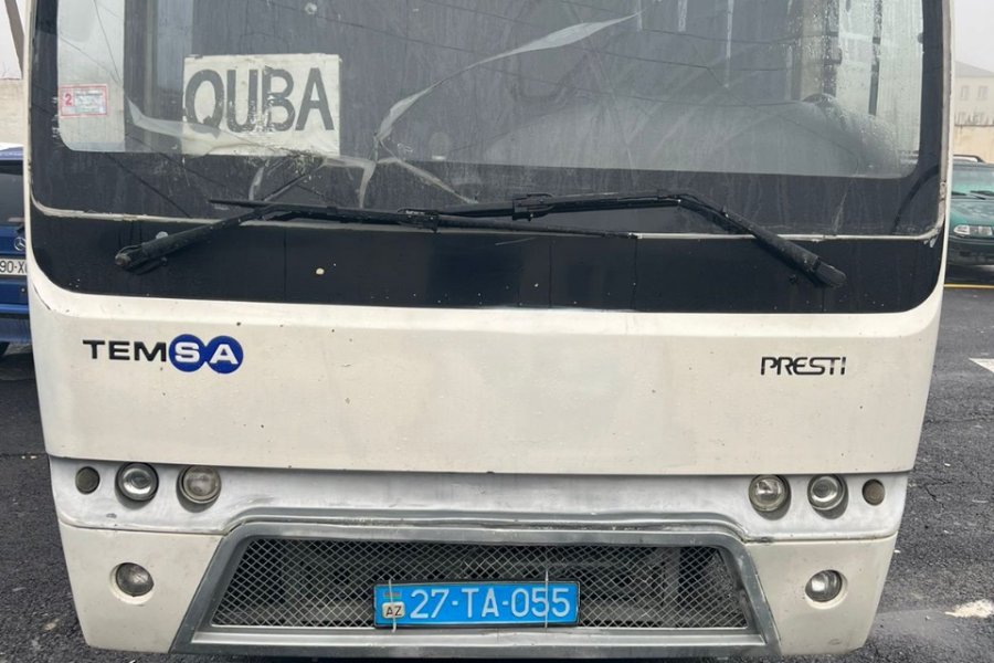 Qubada narkotik çəkən avtobus sürücüsü saxlanıldı 