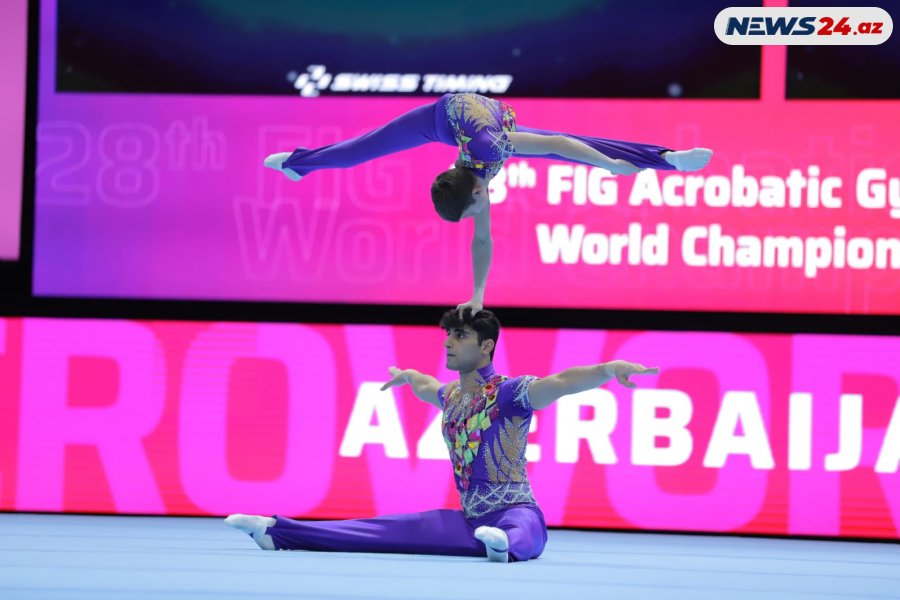 Bakıda akrobatika gimnastikası üzrə 28-ci dünya çempionatının final günü oldu - FOTOLAR