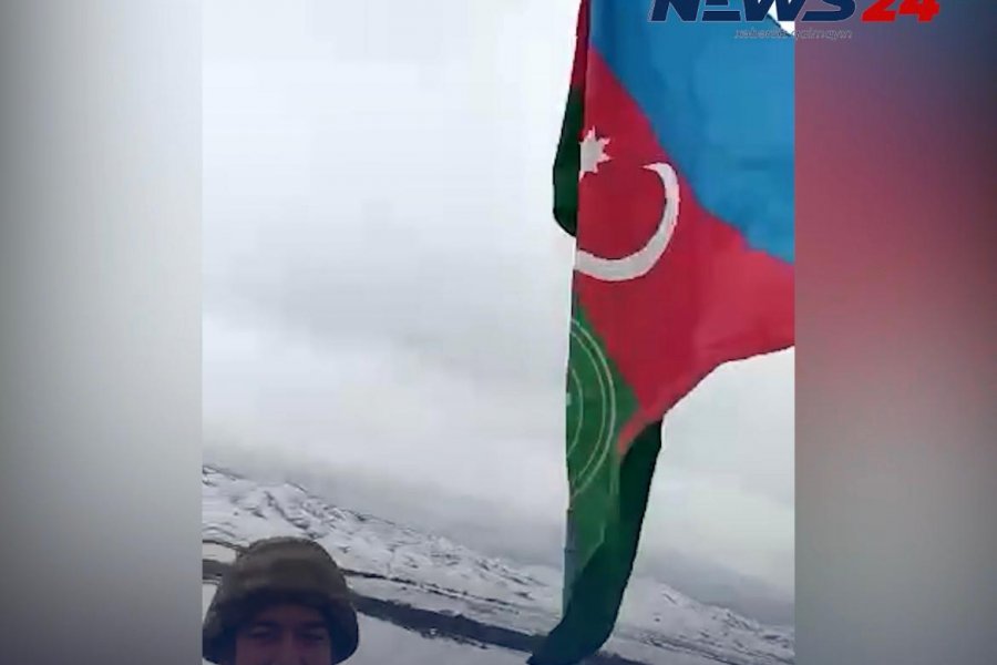 Ordumuz Xocalının Fərrux kəndinə Azərbaycan bayrağı sancdı - VİDEO