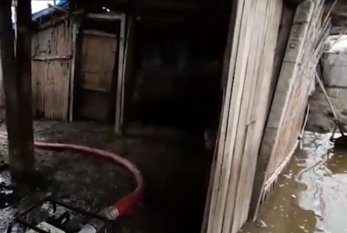 Su basmış ərazilərdən əməliyyat görüntüləri -VIDEO