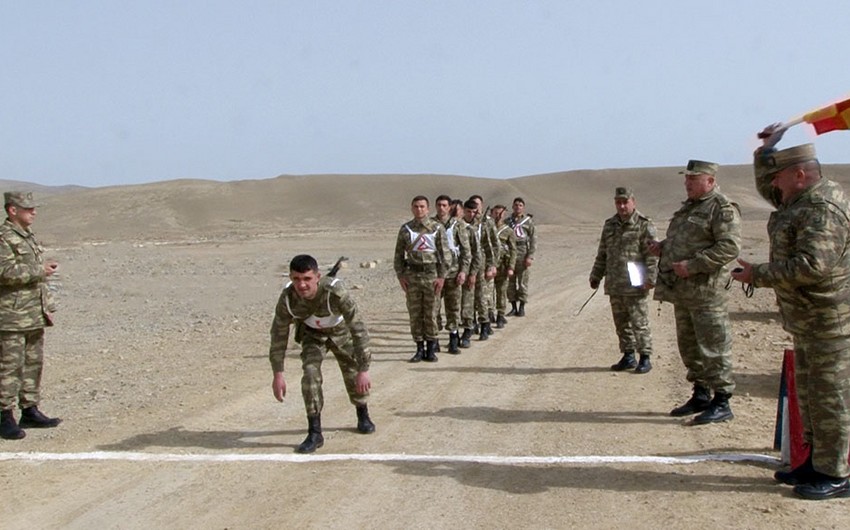 Azərbaycan Ordusunda hərbiləşdirilmiş kros birinciliyi keçirildi - FOTO