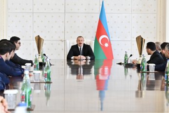 Prezident Azərbaycan millisinin üzvlərini qəbul etdi - FOTO
