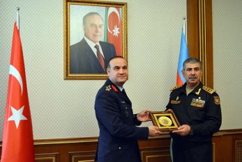 Zakir Həsənov türkiyəli generalla görüşdü - FOTO