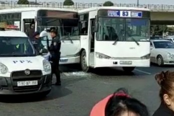 Bakıda DƏHŞƏTLİ QƏZA: 2 avtobus toqquşdu 