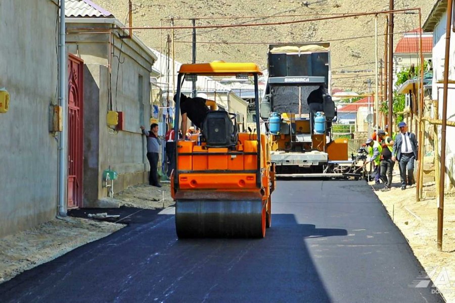 Lökbatanda 8.4 km uzunluğa malik küçələrdə təmir işləri icra olunur - FOTO - VİDEO