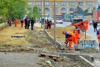 Bakıda iki böyük prospekti əlaqələndirən küçənin əsaslı təmiri başlayıb 