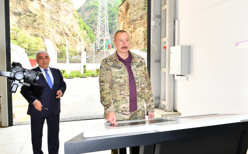 Prezident “Kəlbəcər-1” kiçik SES-in açılışında iştirak etdi 