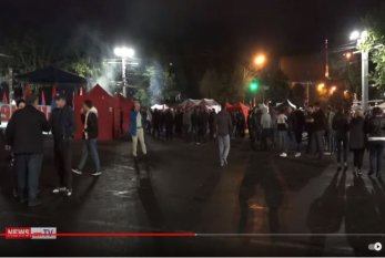 Ermənistan polisi aksiyaçılara qarşı səs qumbarası tətbiq etdi -VİDEO