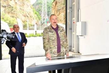 Prezident “Kəlbəcər-1” kiçik SES-in açılışında iştirak etdi 