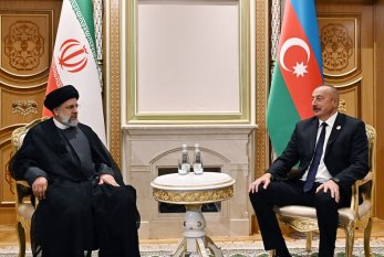 İlham Əliyev İran Prezidenti ilə görüşdü - FOTO - YENİLƏNİB