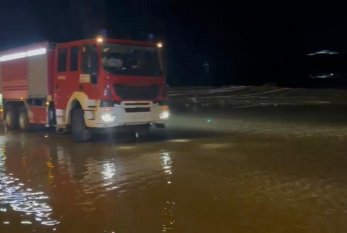 Bakı-Qazax avtomagistralında su basmış yerlərdə problem aradan qaldırıldı - VİDEO