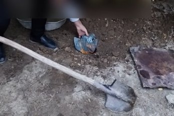 Həyətində narkotik basdıran şəxs saxlanıldı - FOTO