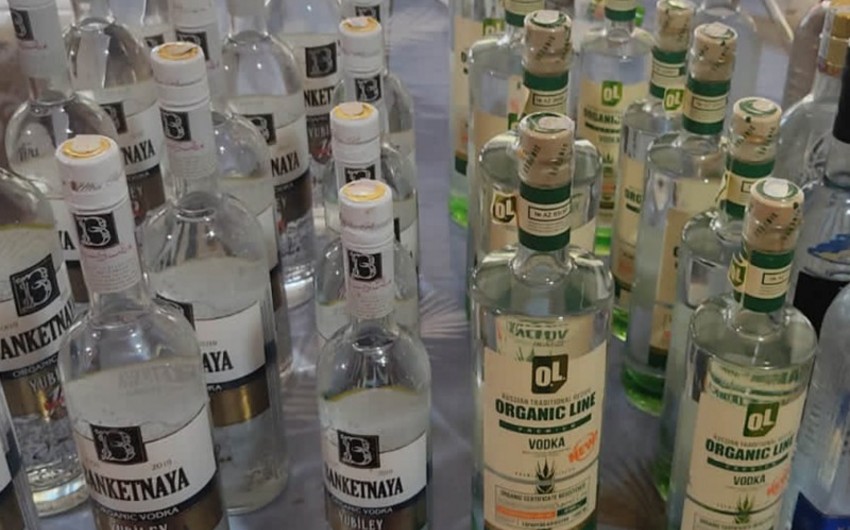 Goranboyda restoranda saxta alkoqollu içkilər aşkarlandı 