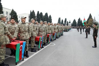 Azərbaycan Ordusunda andiçmə mərasimləri keçirildi 