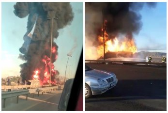 Qaradağda yanacaqdaşıyan avtomobil yandı - ÖLƏN VAR