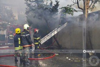 Balakəndə 4 otaqlı ev yanaraq kül oldu - VİDEO